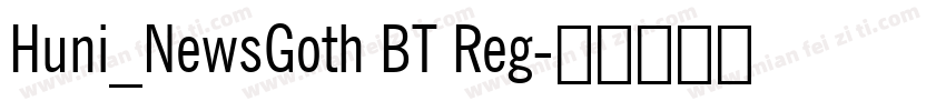 Huni_NewsGoth BT Reg字体转换